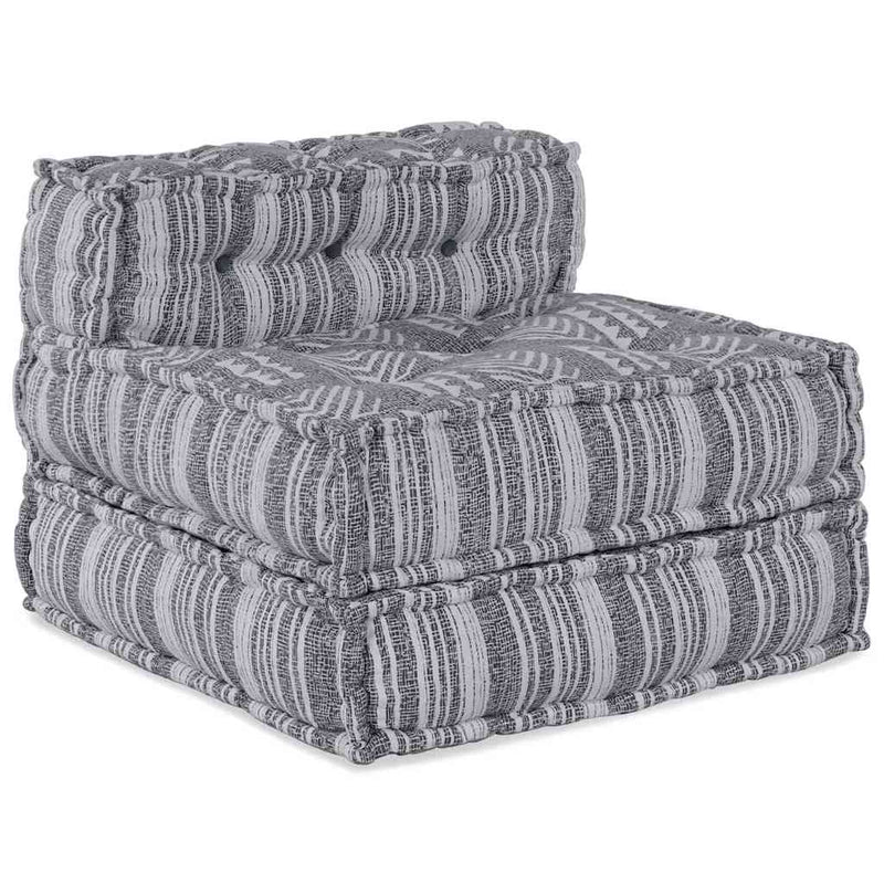 Vidaxl modulair bank grijze print 70 x 70 x 56 cm stof