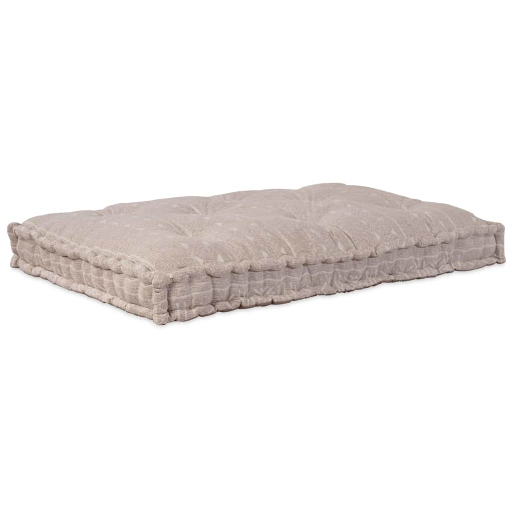 Divano modulare Vidaxx tessuto marrone chiaro 120 x 80 x 12 cm
