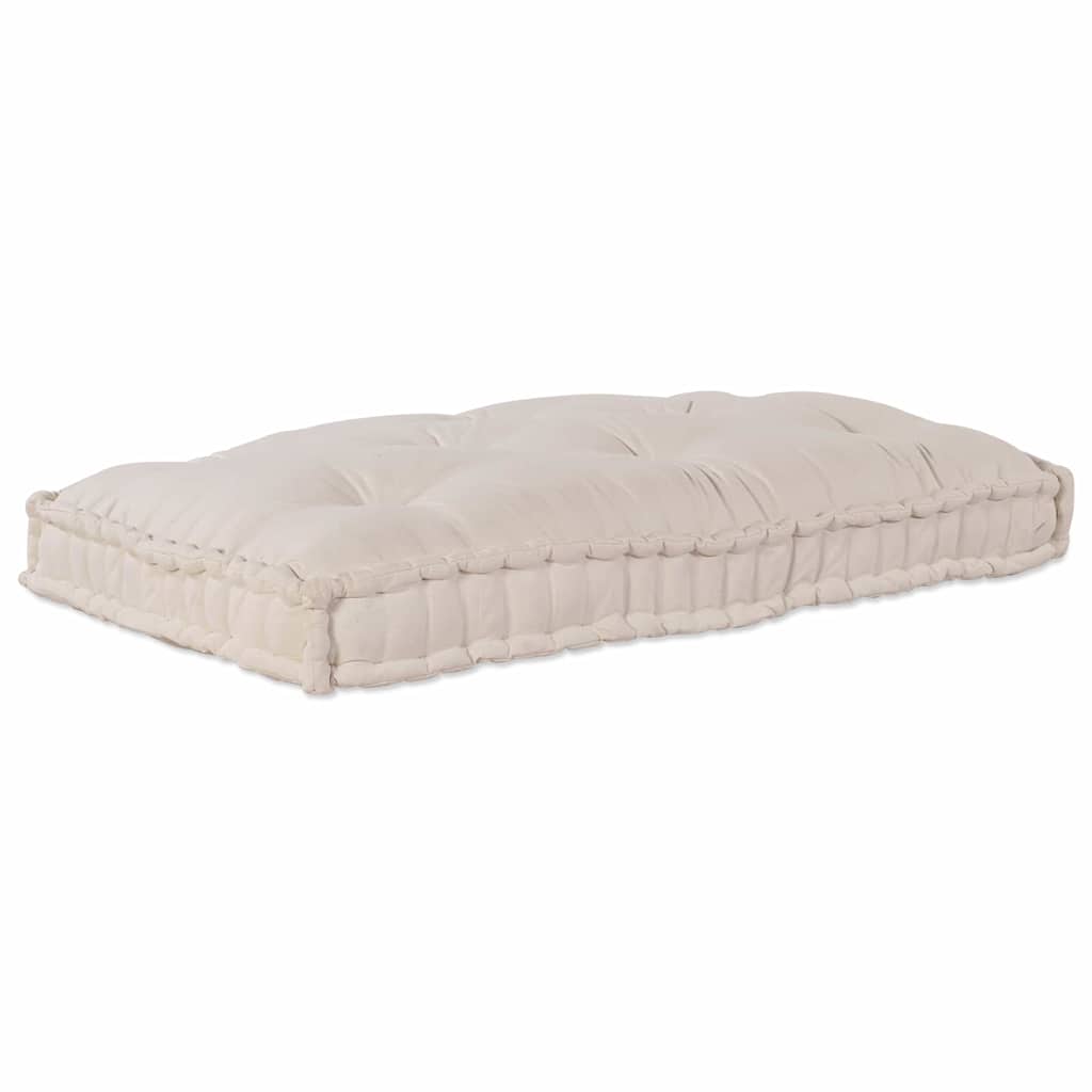 VidaXL sofá modular crema 120 x 80 x 12 cm tela