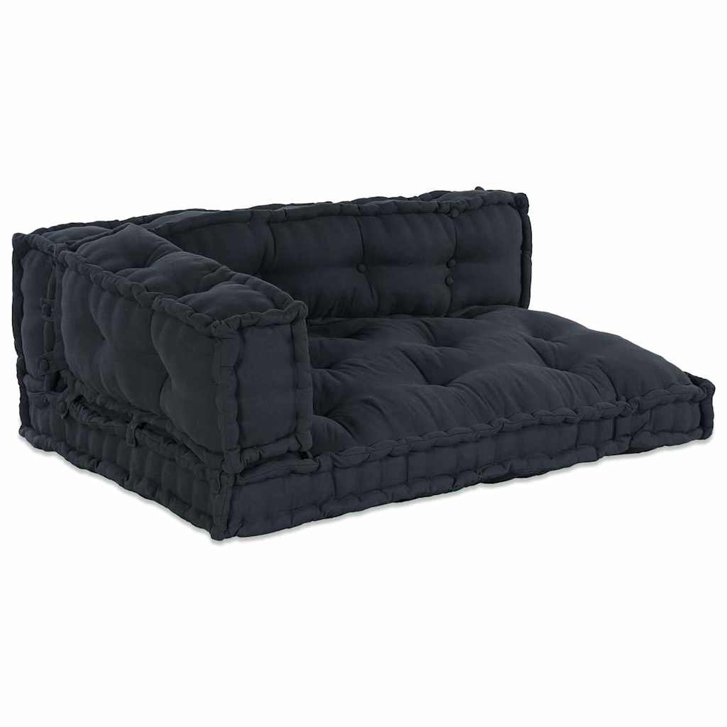 Divano componibile Vidaxl 3 pz tessuto antracite 120 x 80 x 38 cm