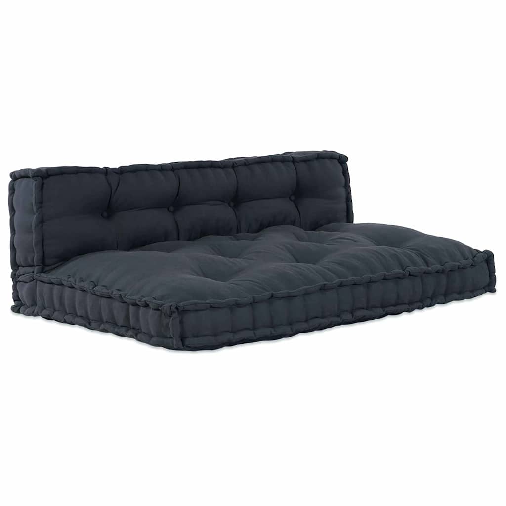 Divano componibile Vidaxl 2 pz tessuto antracite 120 x 80 x 38 cm