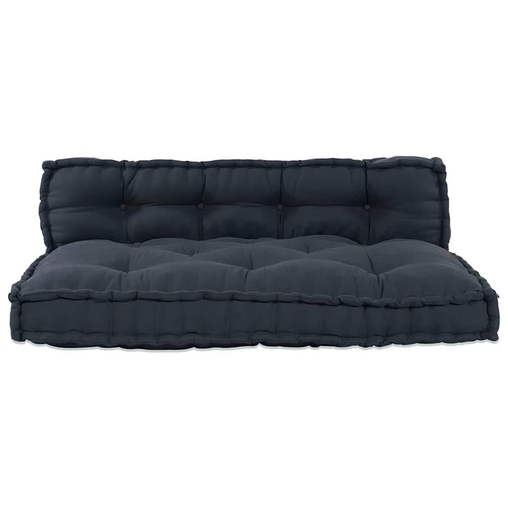 Divano componibile Vidaxl 2 pz tessuto antracite 120 x 80 x 38 cm