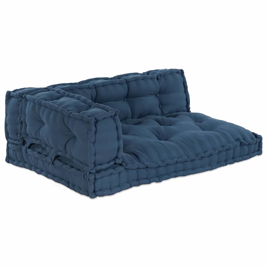 VidaXL sofá modular 3 piezas índigo 120 x 80 x 38 cm tela