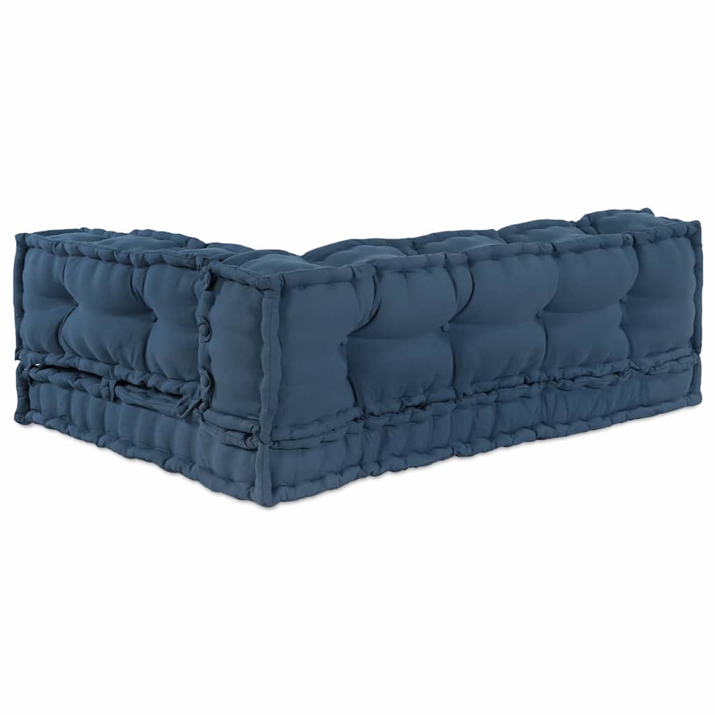 VidaXL sofá modular 3 piezas índigo 120 x 80 x 38 cm tela