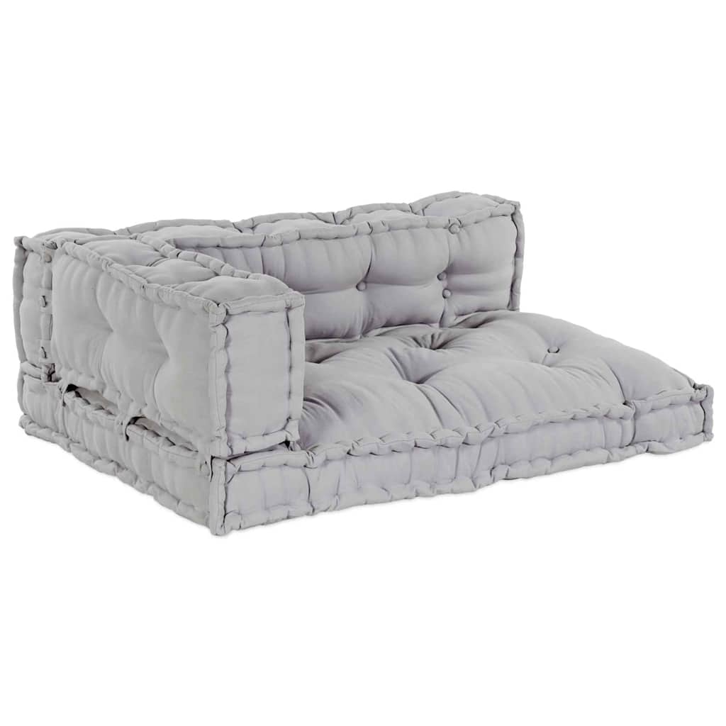 Vidaxl sofá modular 3 piezas gris 120 x 80 x 38 cm tela