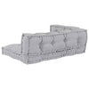 Divano modulare Vidaxl 3 pezzi in tessuto grigio 120 x 80 x 38 cm