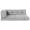 Divano modulare Vidaxl 3 pezzi in tessuto grigio 120 x 80 x 38 cm