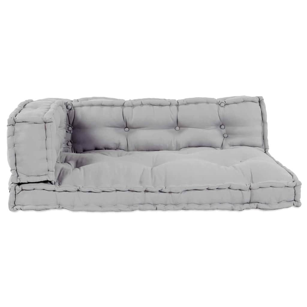 Divano modulare Vidaxl 3 pezzi in tessuto grigio 120 x 80 x 38 cm