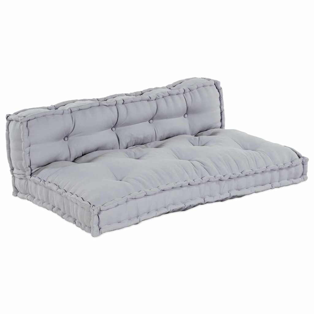 Vidaxl sofá modular 2 piezas gris 120 x 80 x 38 cm tela