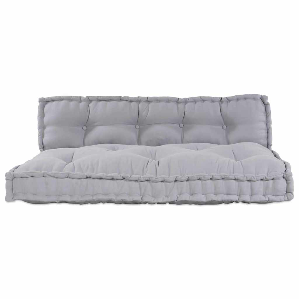 Vidaxl sofá modular 2 piezas gris 120 x 80 x 38 cm tela