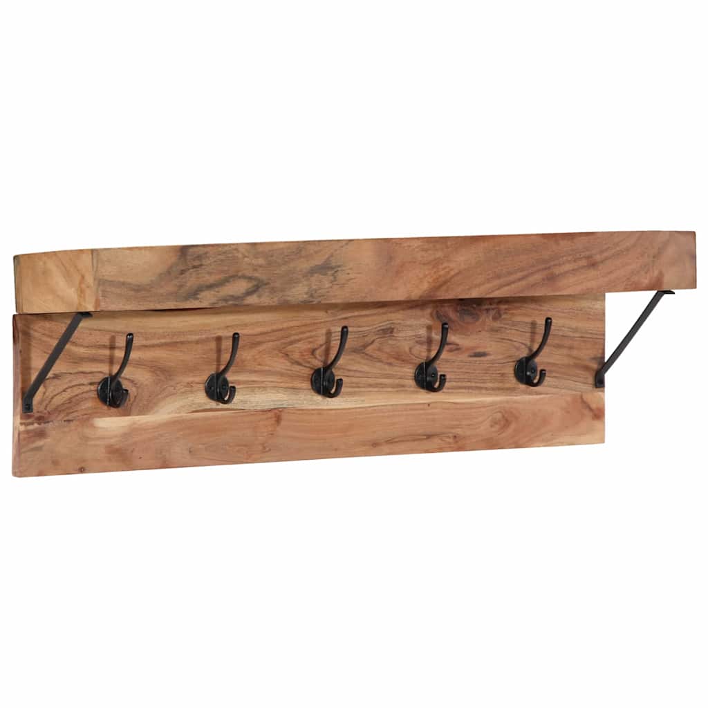 Vidaxx perchero con estante marrón 73 x 19 x 23 cm madera maciza de acacia