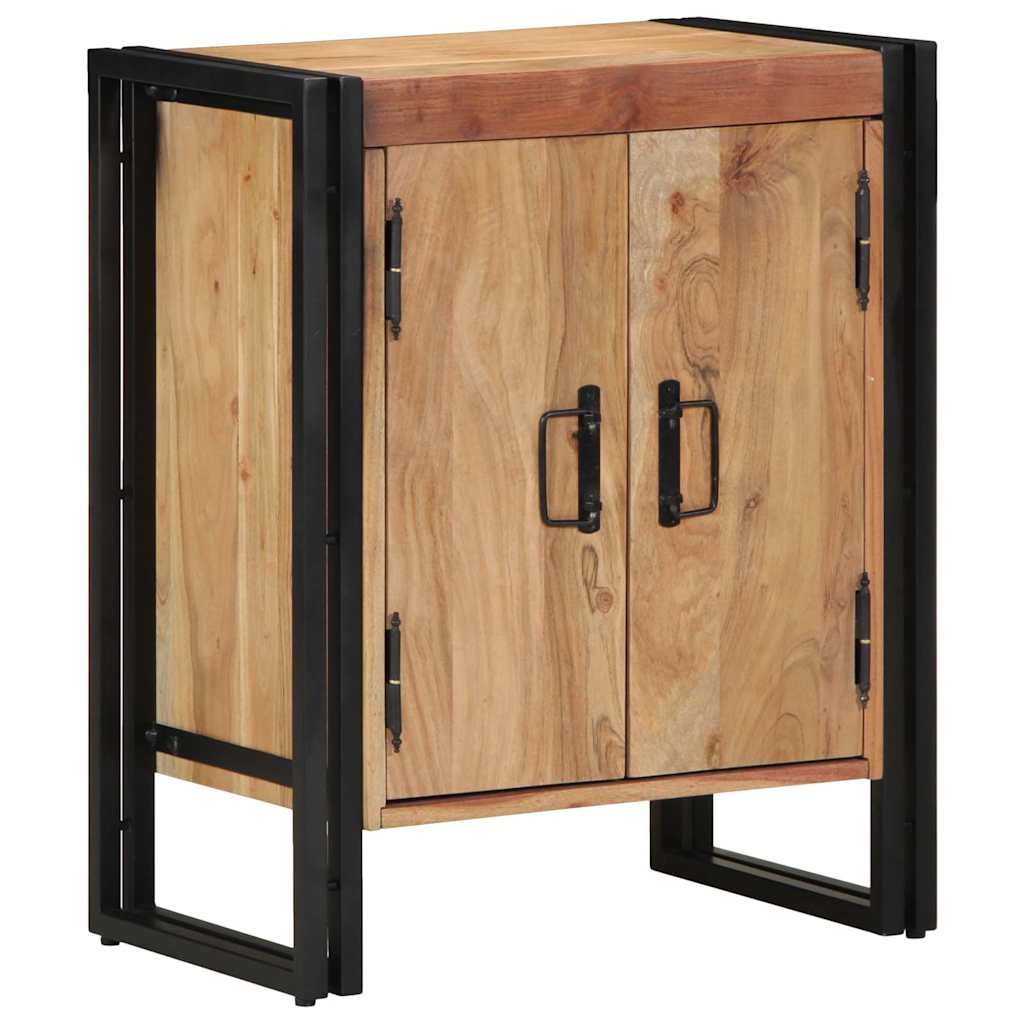 Vidaxx zapatero con estante marrón 56 x 35 x 70 cm madera maciza de acacia