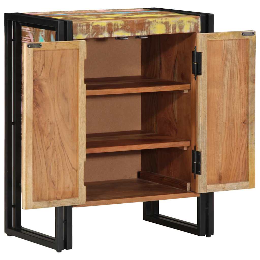 Vidaxx zapatero multicolor 56 x 35 x 70 cm madera maciza reciclada