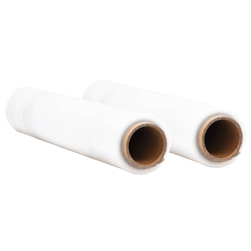 Vidaxl stretchfilm 2 st transparant 20 μm 50 cm x 300 m