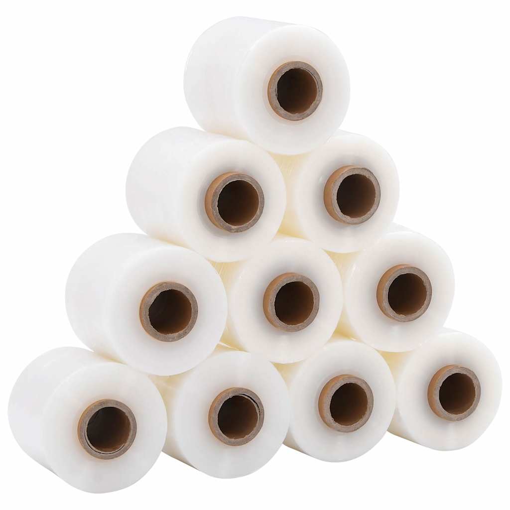 VidaXL film estirable con asa 10uds transparente 23 μm 10 cm x 150 m