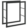Vidaxx leñero 55x30x61 cm acero negro