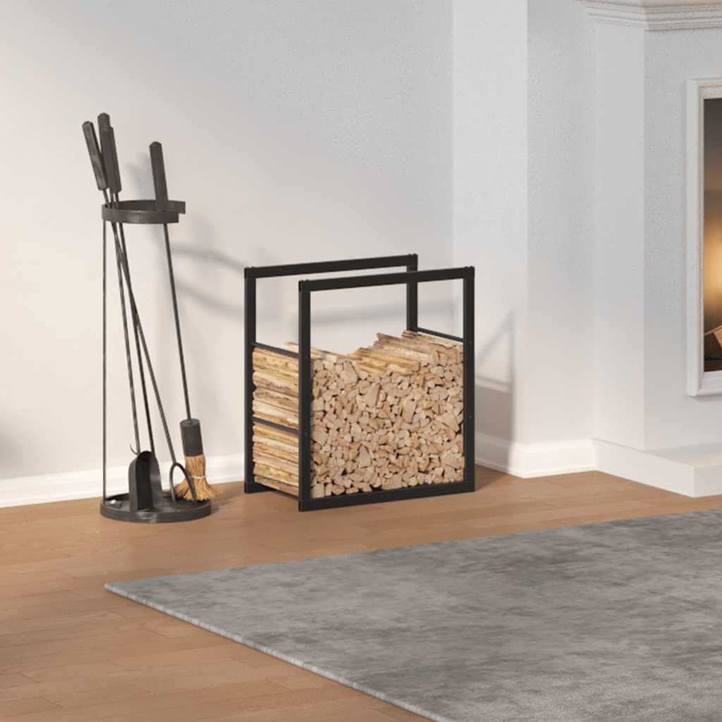 Vidaxx leñero 55x30x61 cm acero negro