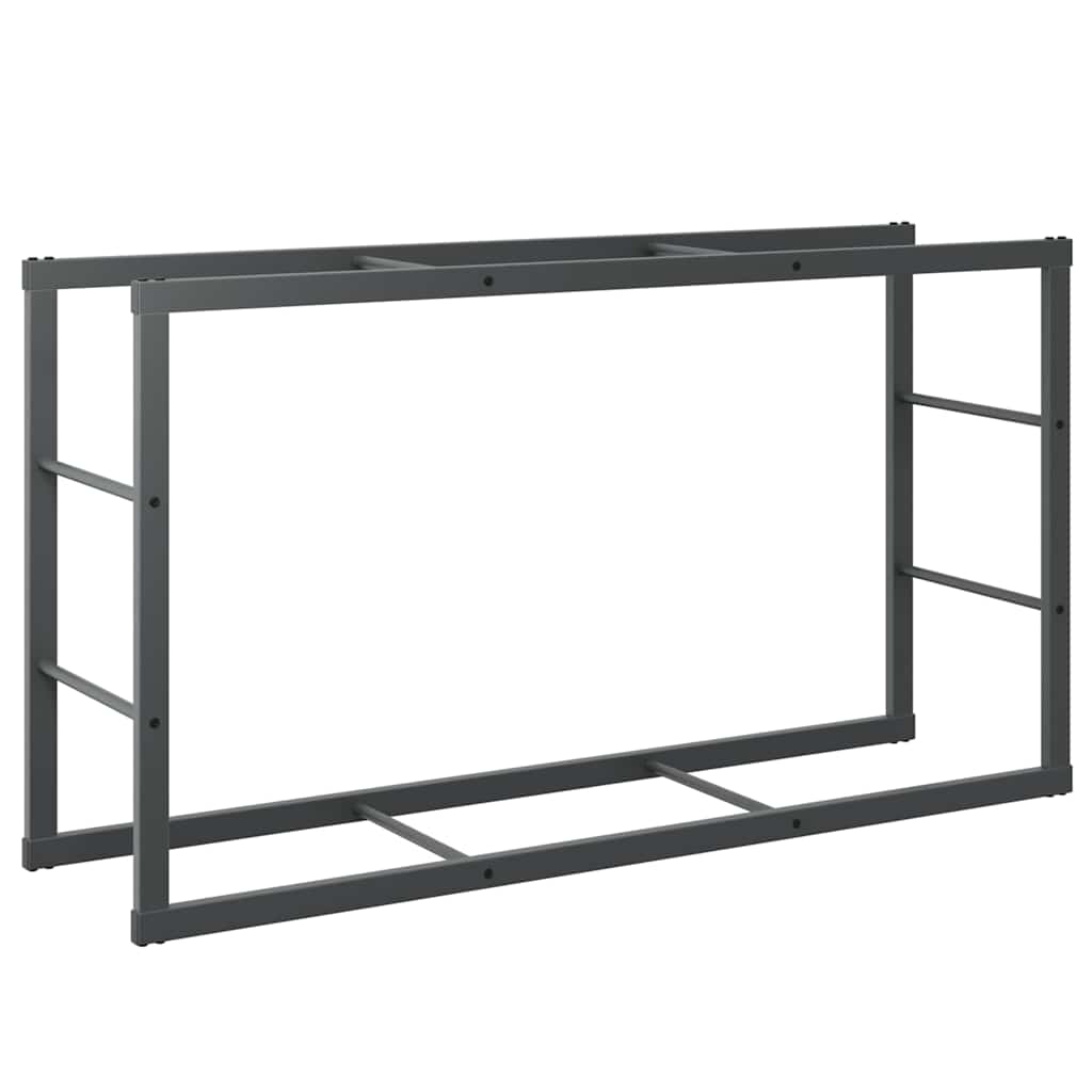 Vidaxx leñero 110x30x61 cm acero negro
