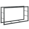 Vidaxl haardhoutrek 110x30x61 cm staal zwart