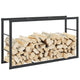 Vidaxx leñero 110x30x61 cm acero negro