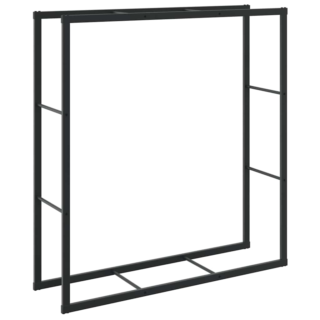 Vidaxx leñero 110x30x116 cm acero negro