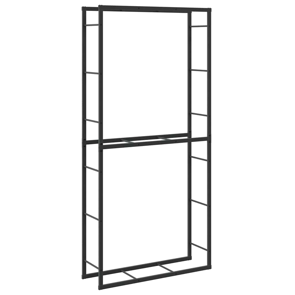 Vidaxl camino 100x30x209 cm in acciaio nero