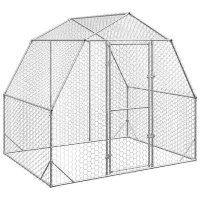 Vidaxl Chicken run 2.5x2x2.25 m galvanized steel