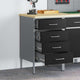Banco da lavoro Vidaxxl con cassetto con contenitore nero e grigio 50 x 55 x 85 cm