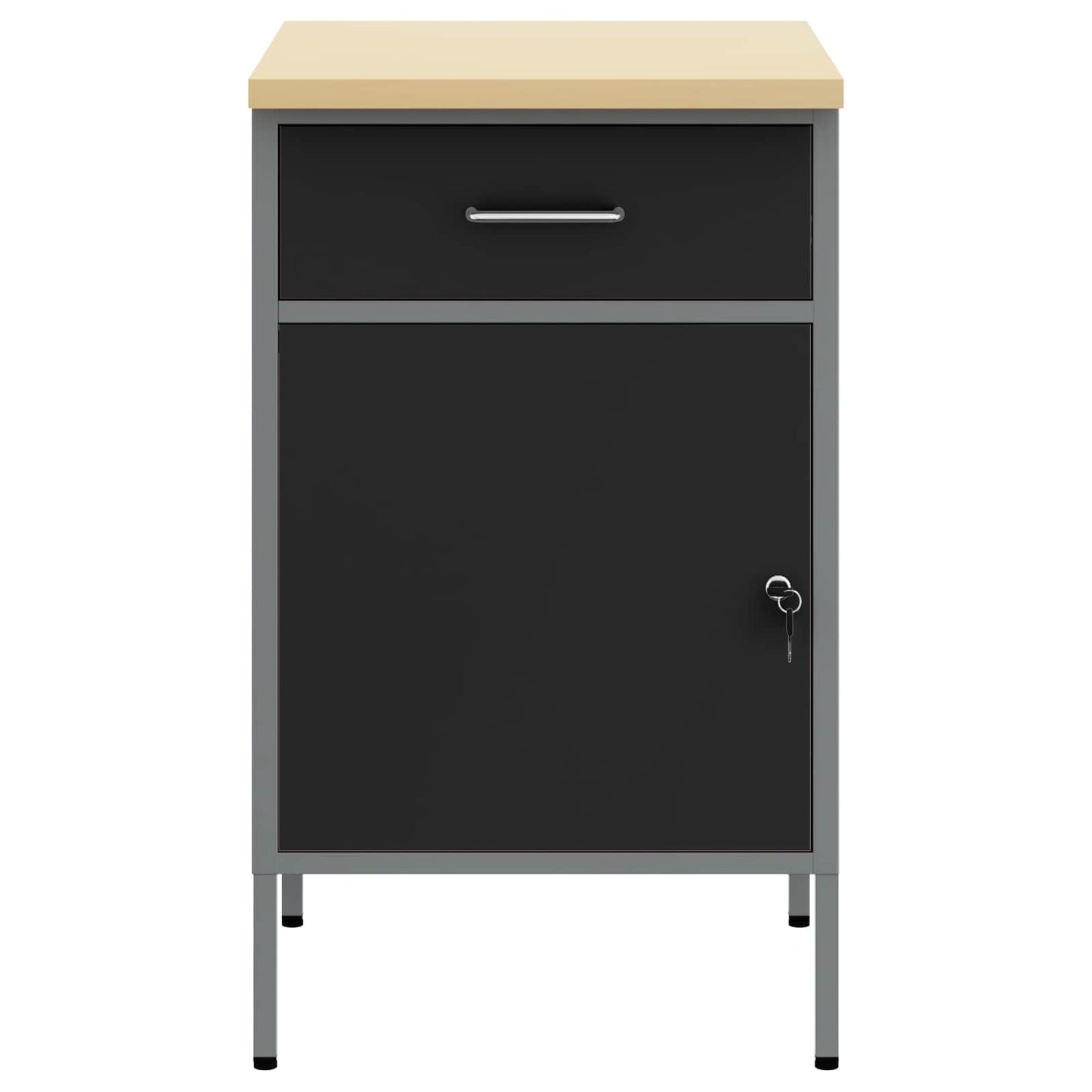 Banco da lavoro Vidaxxl con cassetto con contenitore nero e grigio 50 x 55 x 85 cm