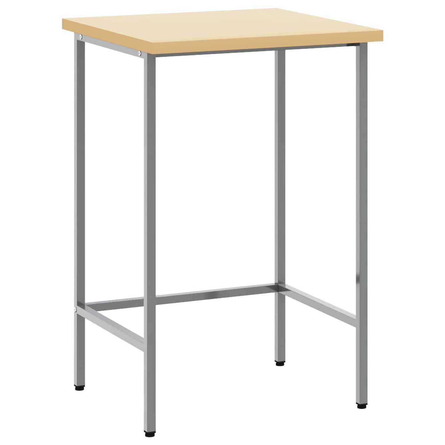 Vidaxl hoektafel grijs 55 x 55 x 85 cm staal en geg engineered hout
