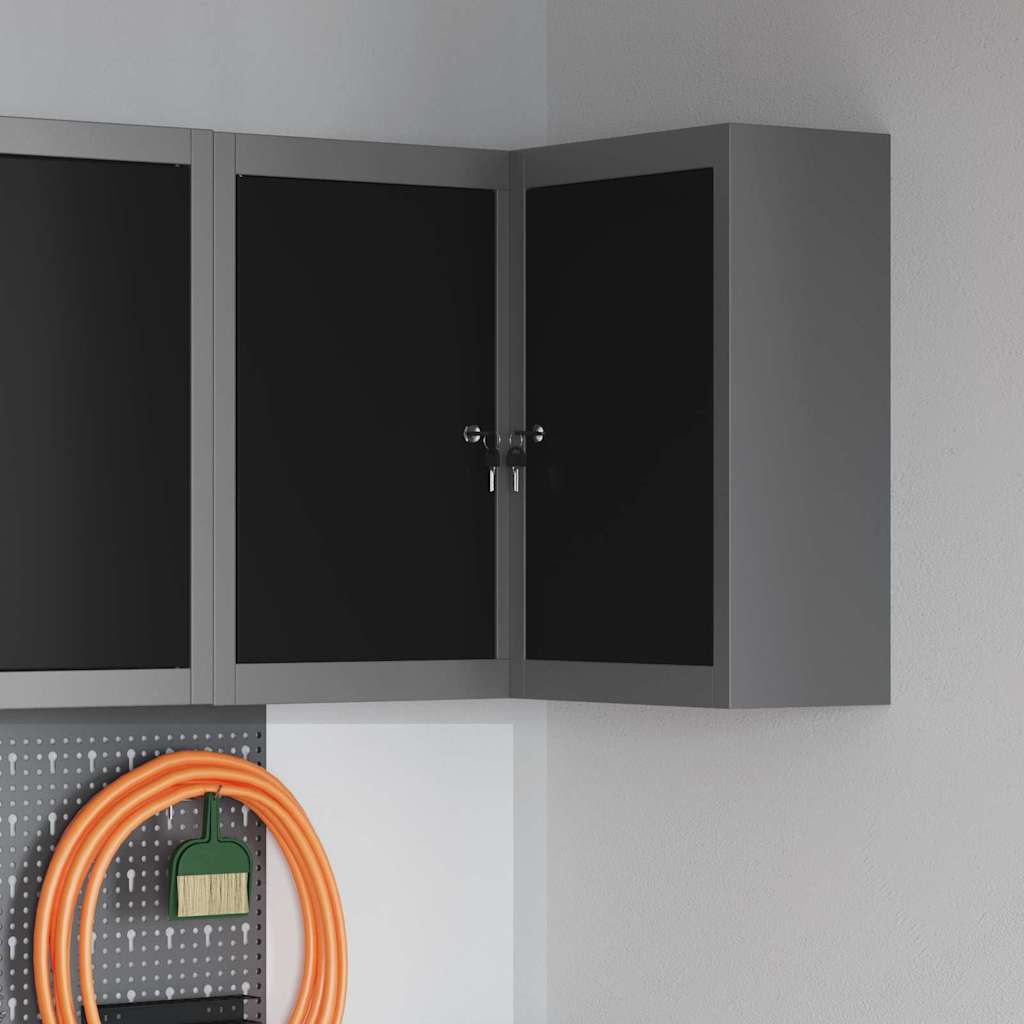 Vidaxxl armario para herramientas con estante negro y gris 55 x 55 x 55 cm