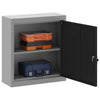 Vidaxl gereedschapskast met plank zwart en grijs 50 x 20 x 55 cm