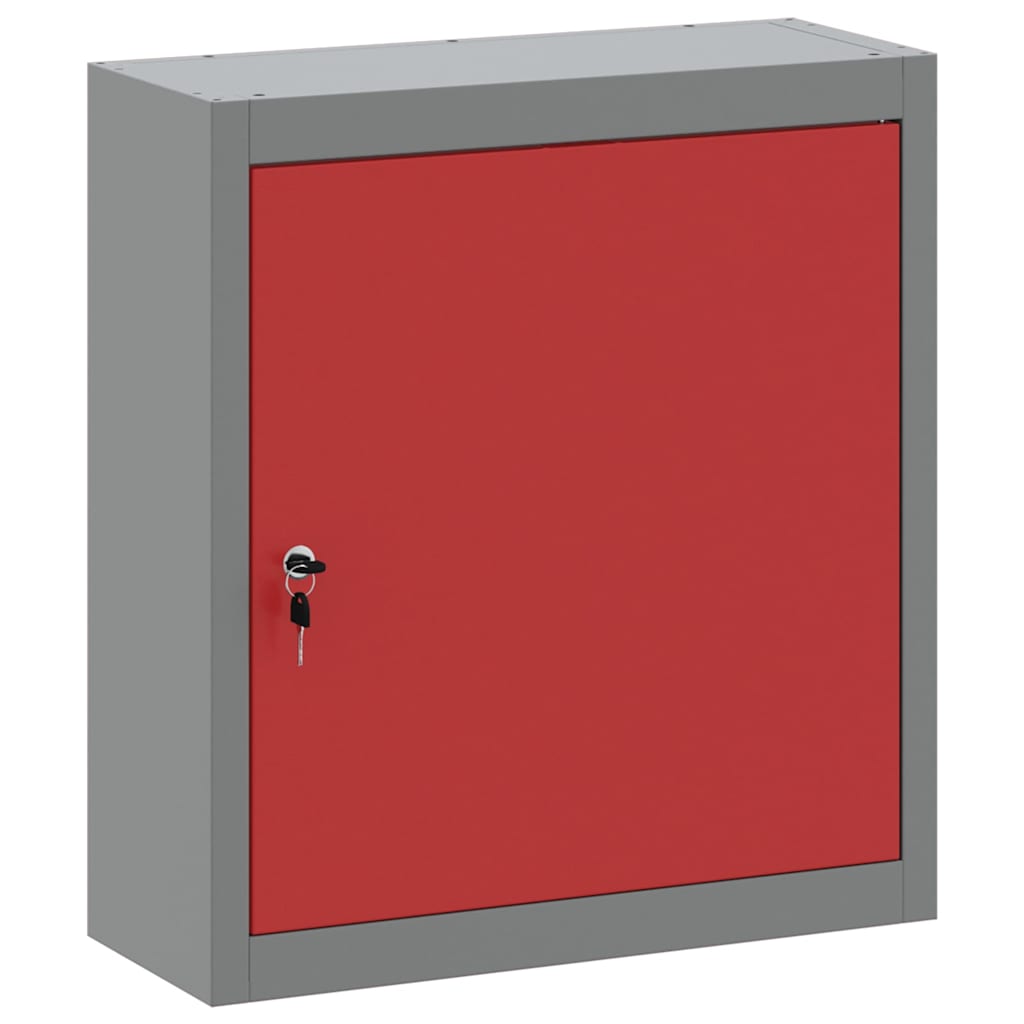Armadio portautensili Vidaxx con ripiano rosso e grigio 50 x 20 x 55 cm