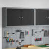 Vidaxl gereedschapskast met plank zwart en grijs 50 x 20 x 55 cm
