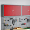 Vidaxl gereedschapskast met plank rood en grijs 50 x 20 x 55 cm