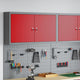 Armadio portautensili Vidaxx con ripiano rosso e grigio 50 x 20 x 55 cm