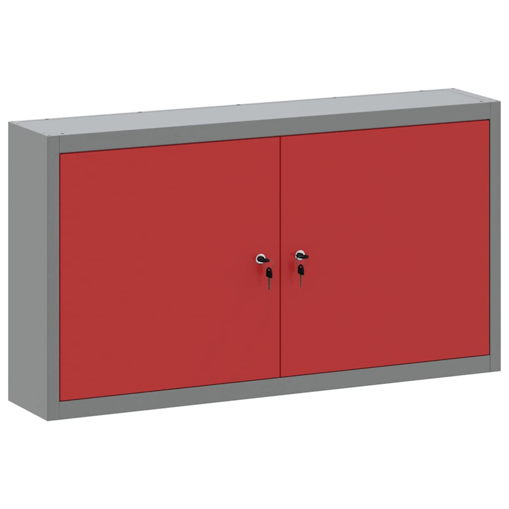 Armadio portautensili Vidaxx con ripiano rosso e grigio 50 x 20 x 55 cm