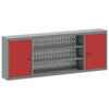 Armadio portautensili Vidaxx con ripiano rosso e grigio 50 x 20 x 55 cm