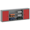 Armadio portautensili Vidaxx con ripiano rosso e grigio 50 x 20 x 55 cm
