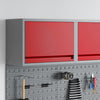 Armadio portautensili VidaXL con portaoggetti rosso e grigio 50 x 25 x 35 cm