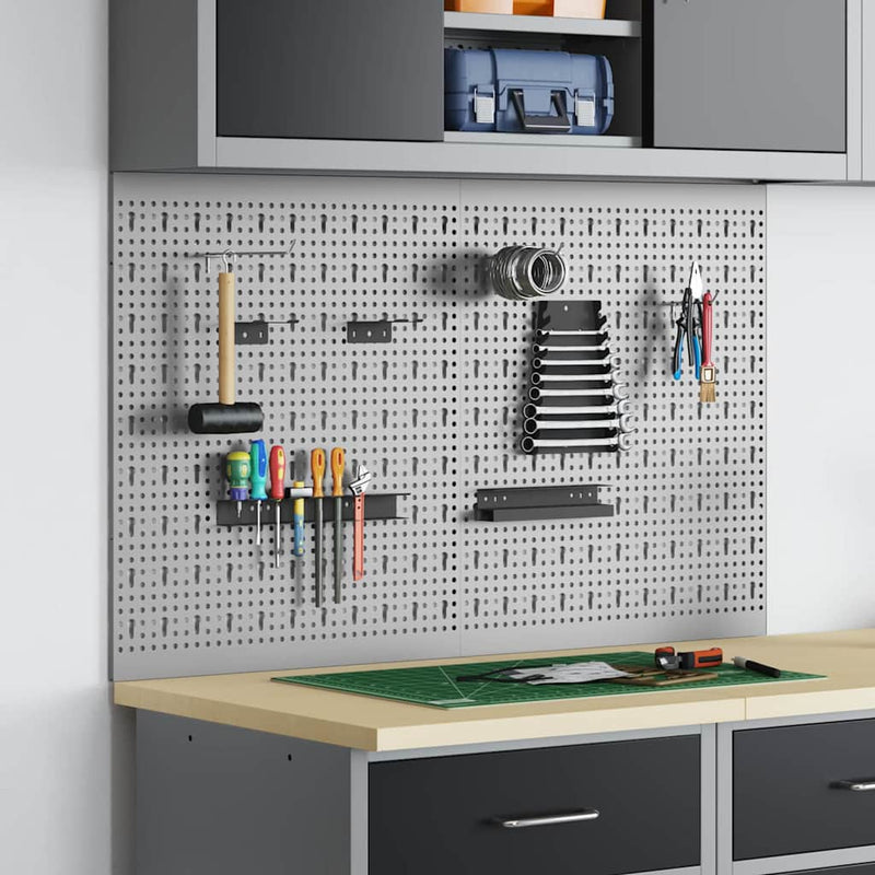 Vidaxx herramientas panel de pared 2 piezas gris 100 x 1 x 60 cm