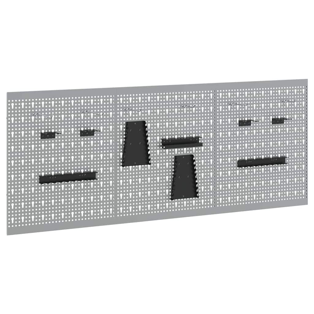 Vidaxx herramientas panel de pared 3 piezas gris 150 x 1 x 60 cm