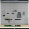 Pannello da parete Vidaxxl Tools 2 pezzi grigio 100 x 1 x 80 cm