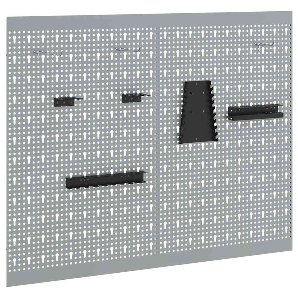 Pannello da parete Vidaxxl Tools 2 pezzi grigio 100 x 1 x 80 cm