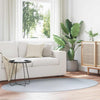 Vidaxl vloerkleden ovaal huarte grijs 140 x 200 cm 100% polyester