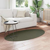 Vidaxl alfombras ovaladas huarte verde bosque 80 x 150 cm 100% poliéster