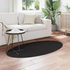 Vidaxl vloerkleden ovaal huarte zwart 80 x 150 cm 100% polyester