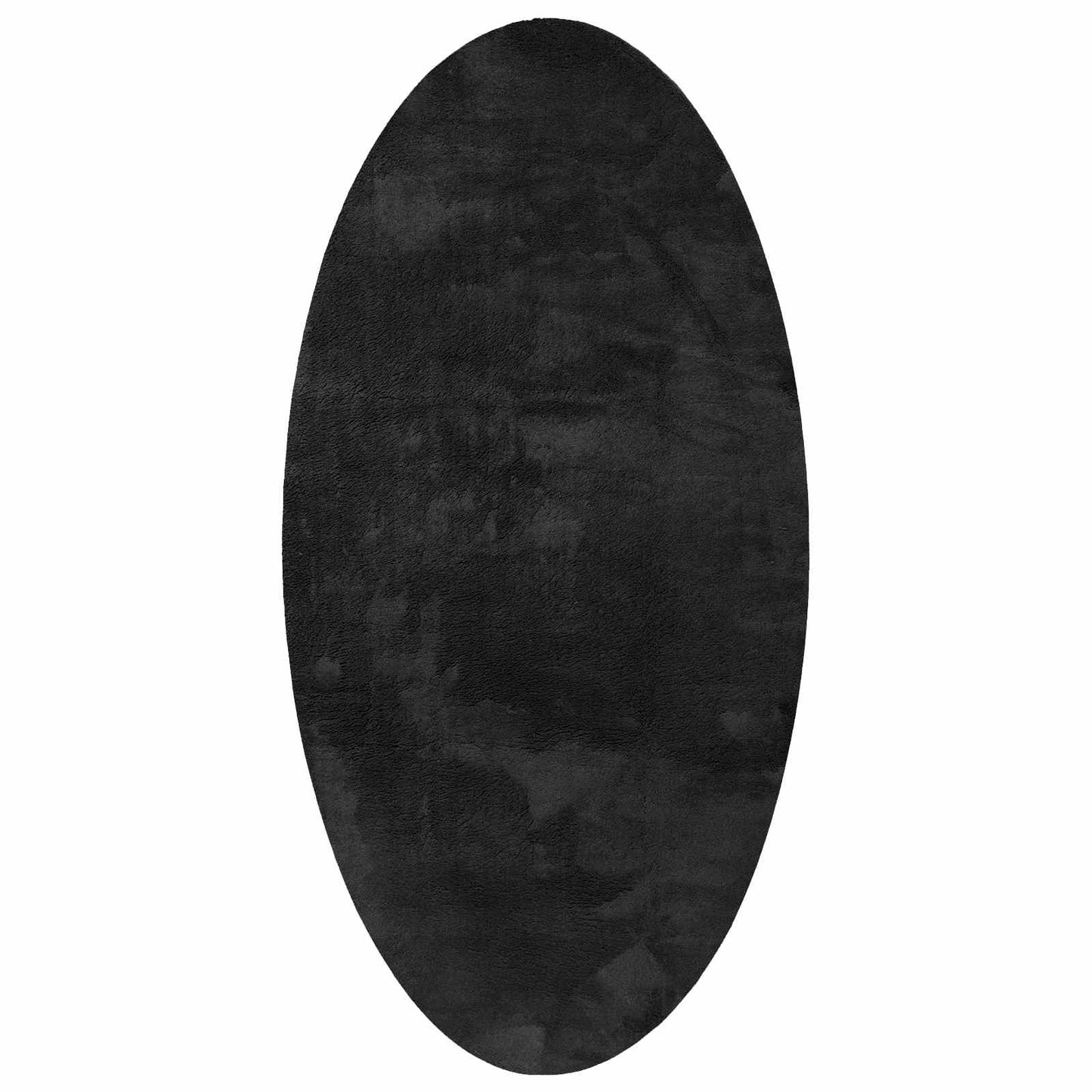 Tappeti Vidaxl ovale huarte nero 80 x 150 cm 100% poliestere