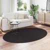 Vidaxl vloerkleden ovaal huarte zwart 140 x 200 cm 100% polyester