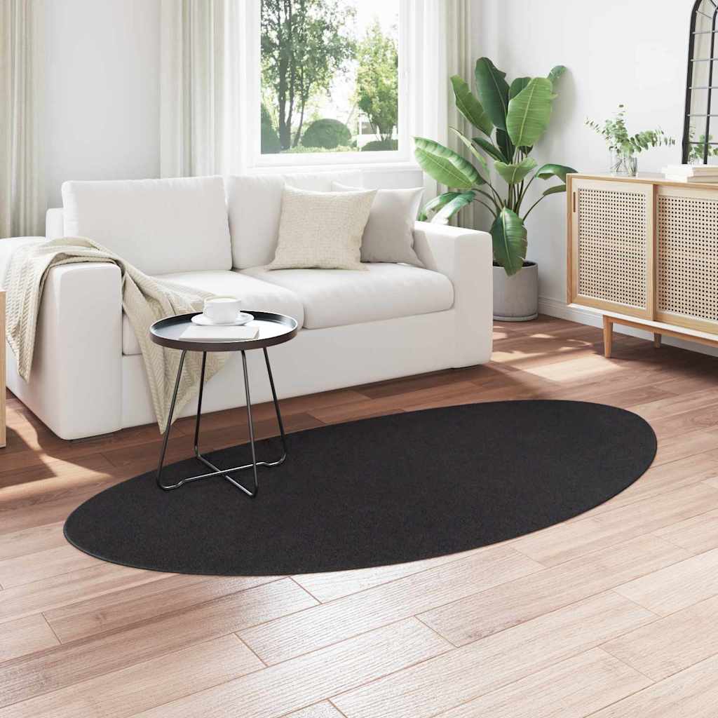 Vidaxl vloerkleden huarte zwart 100 x 200 cm polyester